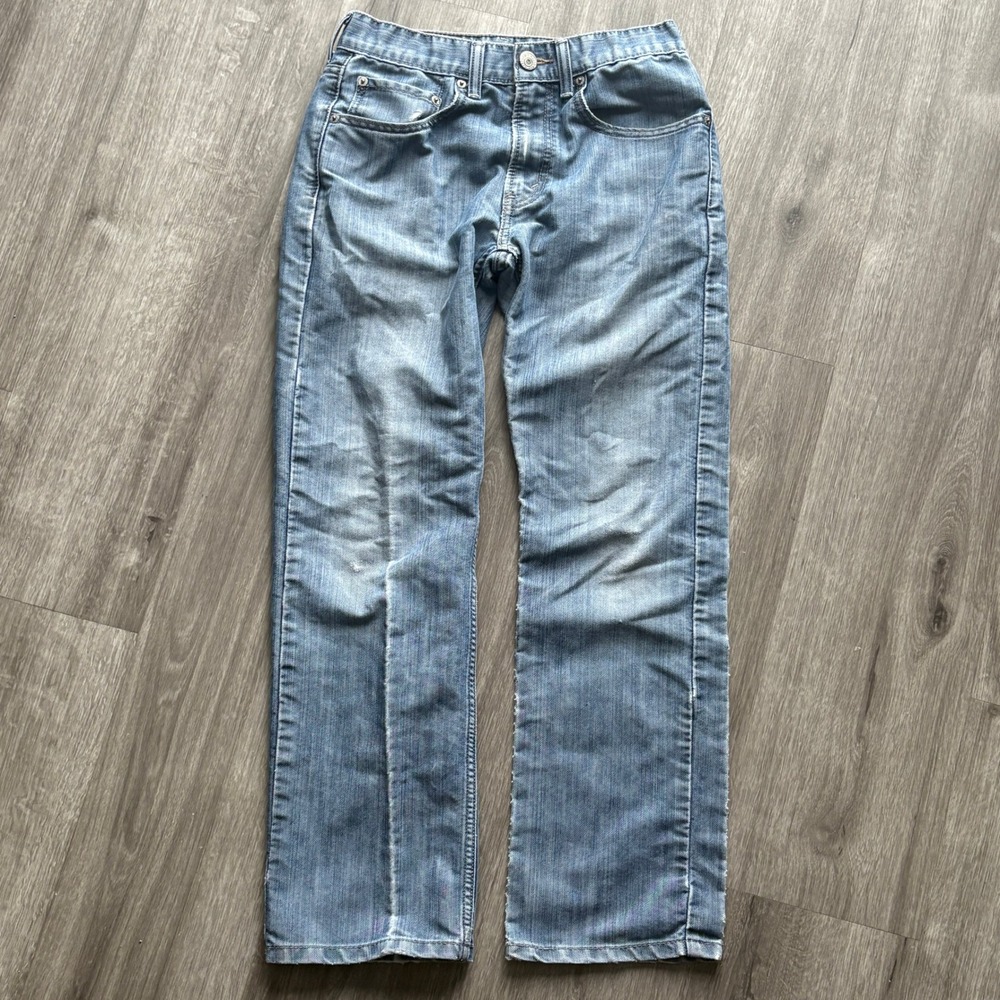 Levis 514 Straight Fit Jeans Light Wash Blue Size 16 Regular W28 L28